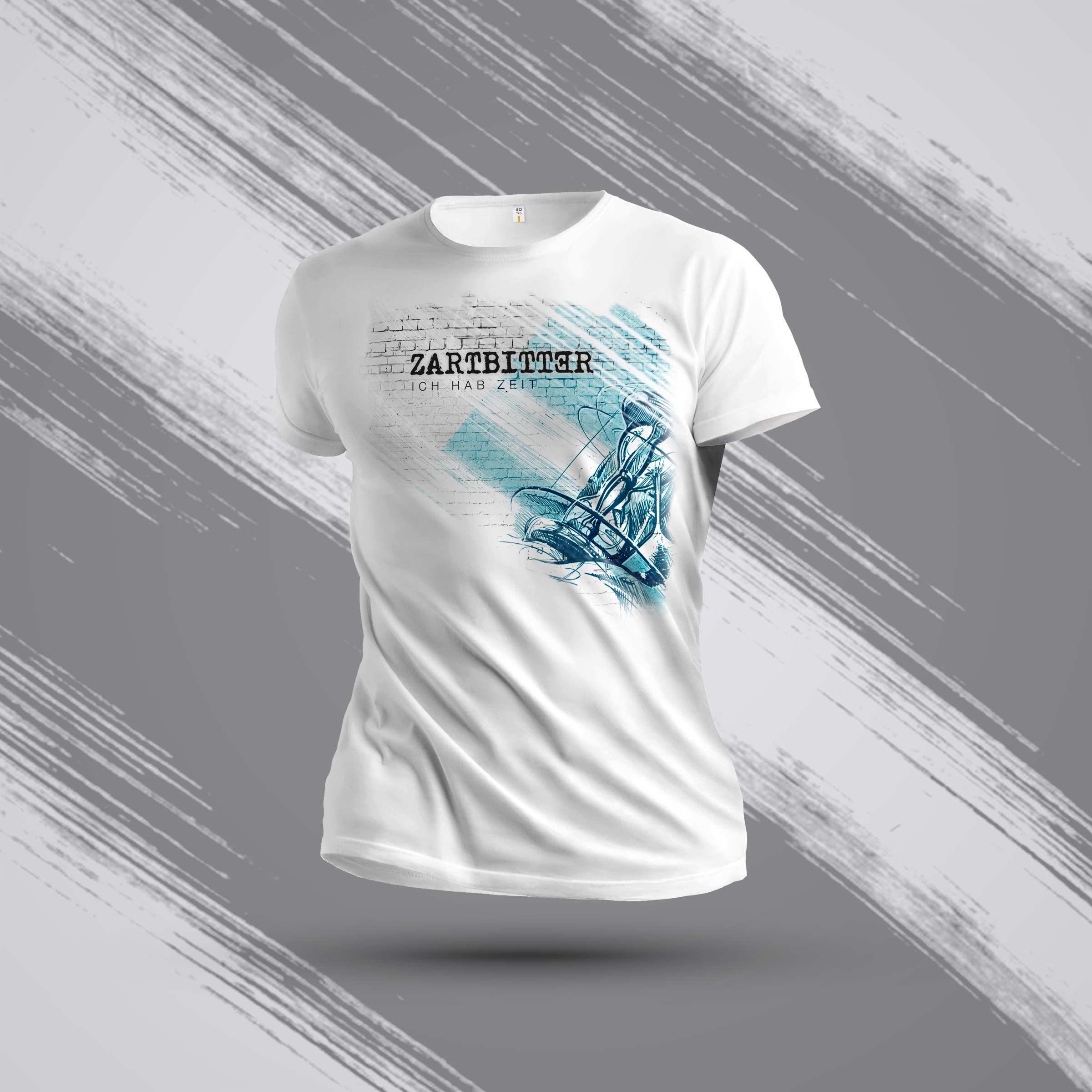 Shirt Weiß Sanduhr und Brustdruck Shirt Weiß Sanduhr und Brustdruck